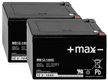 Akku kompatibel Max-e 24V 2x 12V 14Ah AGM Blei Vlies Accu Batterie wartungsfrei